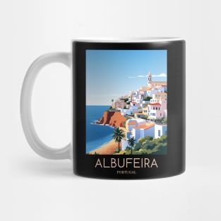 A Pop Art Travel Print of Albufeira - Portugal Mug